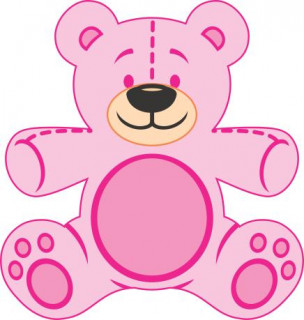 Aplique Ursa Rosa 12 Unidades